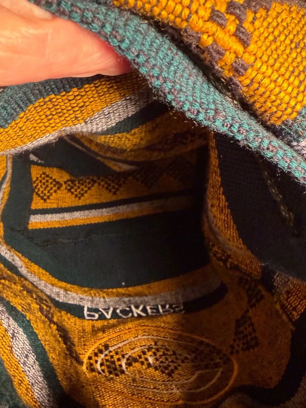 Green Bay Packers Knit Baja Backpack Drawstring Bag